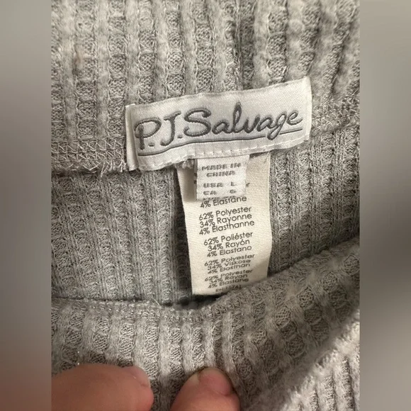 PJ Salvage Light grey Knit Jogger Set/Lounge Set size L - Picture 4 of 6